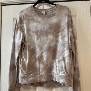 Taupe All in Motion Tie-Dye Crewneck with Pockets